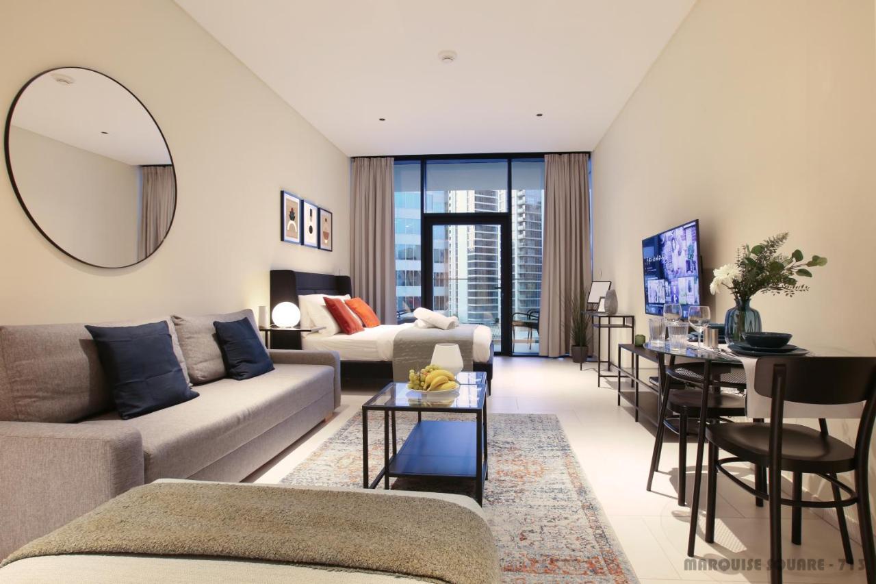 Luxury Studios With Burj Khalifa Or Canal View In Downtown - Marquise Square Tower Dubai Eksteriør bilde