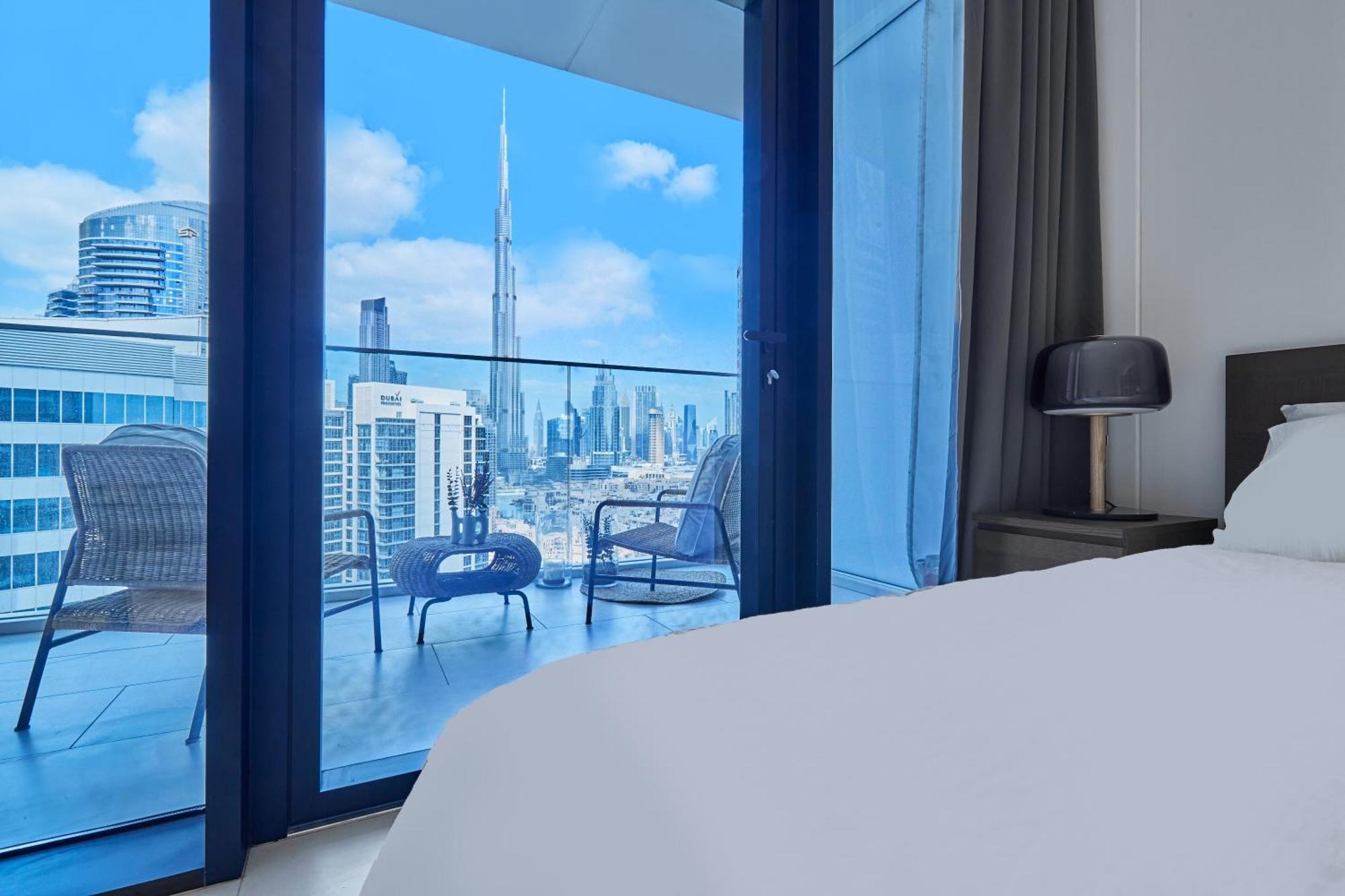 Luxury Studios With Burj Khalifa Or Canal View In Downtown - Marquise Square Tower Dubai Eksteriør bilde