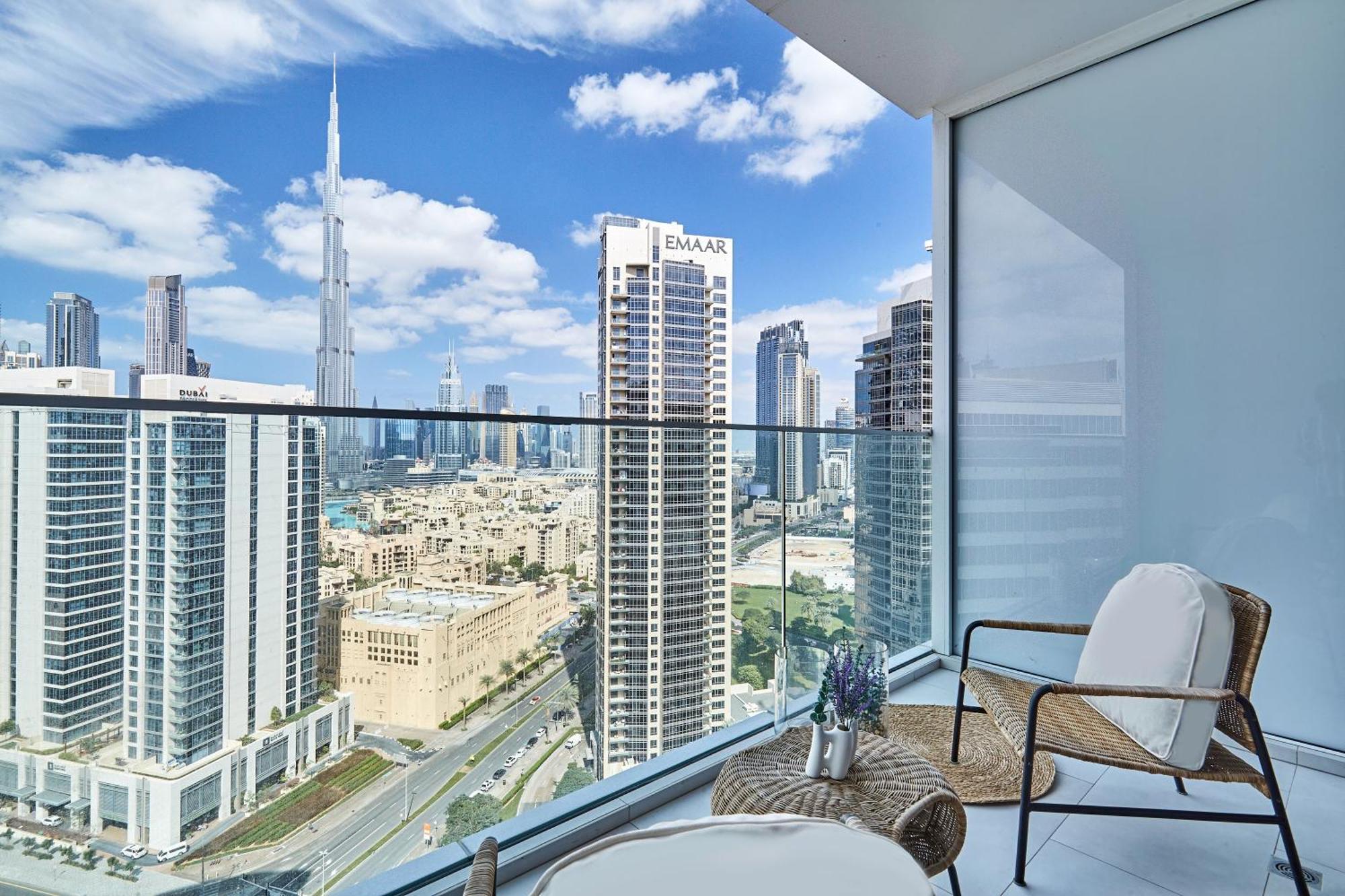 Luxury Studios With Burj Khalifa Or Canal View In Downtown - Marquise Square Tower Dubai Eksteriør bilde